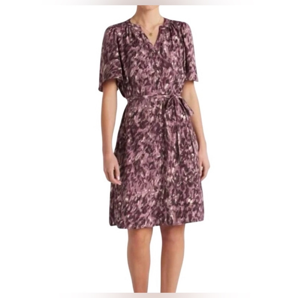 41 Hawthorn Purple Patterned dress woman’s size small petite XS NWT